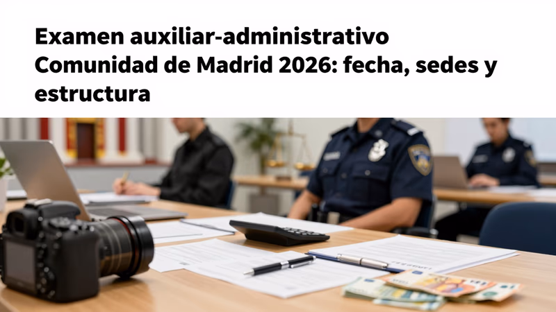Oposiciones Auxiliar Administrativo Madrid 2026: 645 Plazas