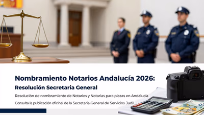 Nombramiento Notarios Andalucía 2026: Resolución Secretaría General