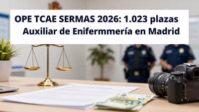 OPE TCAE SERMAS 2026: 1.023 plazas de Auxiliar de Enfermería en Madrid