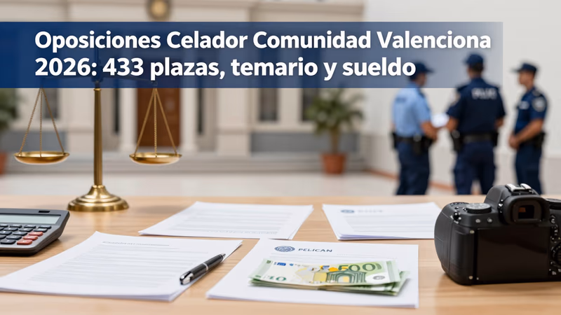 Oposiciones Celador Comunidad Valenciana 2026: 433 plazas, temario y sueldo